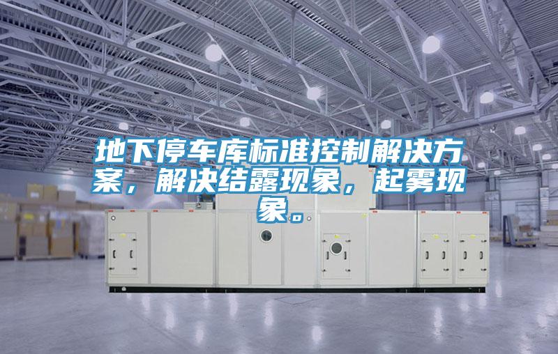地下停車庫標(biāo)準(zhǔn)控制解決方案，解決結(jié)露現(xiàn)象，起霧現(xiàn)象。