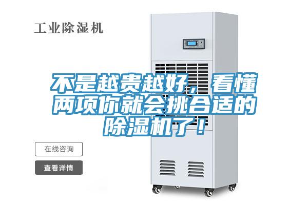 不是越貴越好，看懂兩項你就會挑合適的除濕機了！