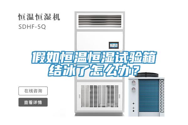 假如恒溫恒濕試驗箱結(jié)冰了怎么辦？