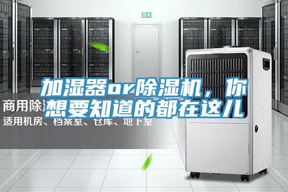 加濕器or除濕機(jī)，你想要知道的都在這兒