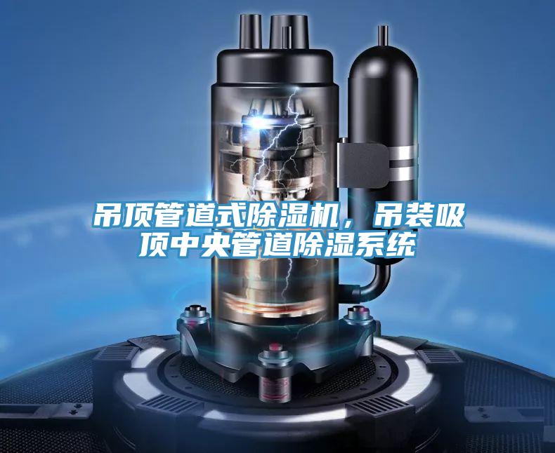 吊頂管道式除濕機(jī)，吊裝吸頂中央管道除濕系統(tǒng)