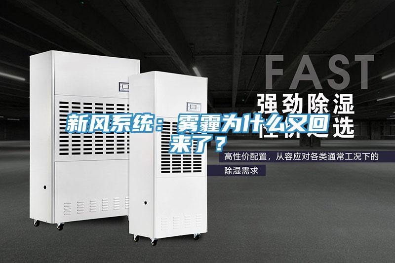 新風(fēng)系統(tǒng)：霧霾為什么又回來了？