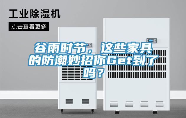 谷雨時(shí)節(jié)，這些家具的防潮妙招你Get到了嗎？