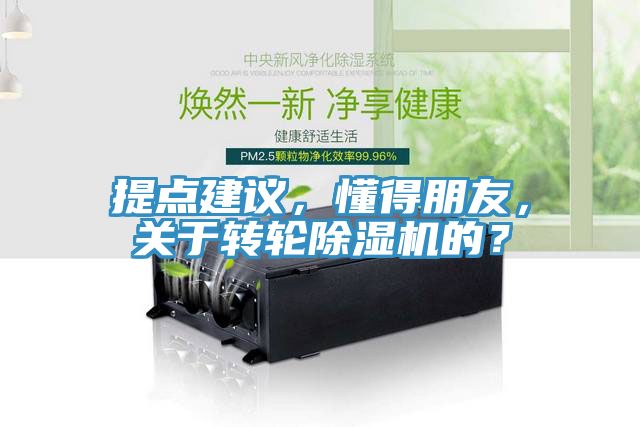提點(diǎn)建議，懂得朋友，關(guān)于轉(zhuǎn)輪除濕機(jī)的？