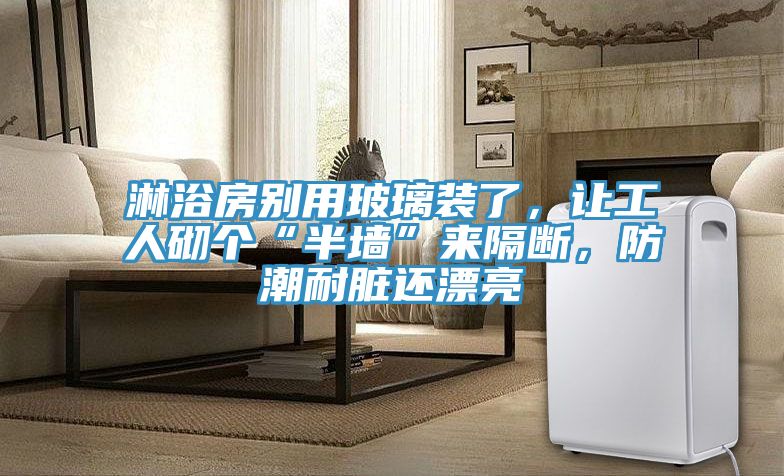 淋浴房別用玻璃裝了，讓工人砌個“半墻”來隔斷，防潮耐臟還漂亮