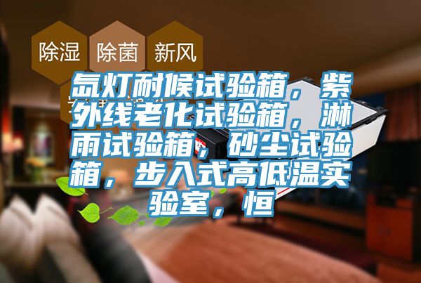 氙燈耐候試驗箱，紫外線老化試驗箱，淋雨試驗箱，砂塵試驗箱，步入式高低溫實驗室，恒
