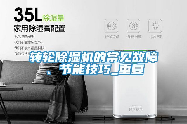 轉(zhuǎn)輪除濕機的常見故障、節(jié)能技巧_重復(fù)